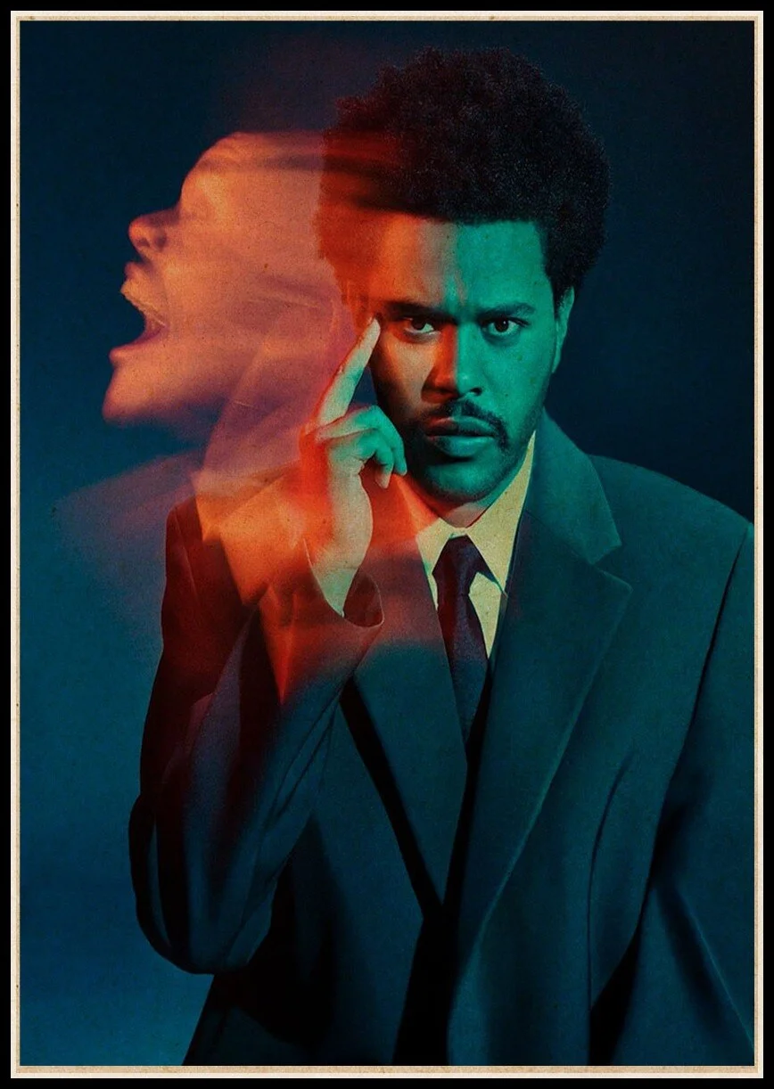 Athvotar Rapper Posters Hip Hop The Weeknd Wiken Potted Brother Quality Vintage Kraft Paper Painting Poster Living Room Wall Decor 703-1