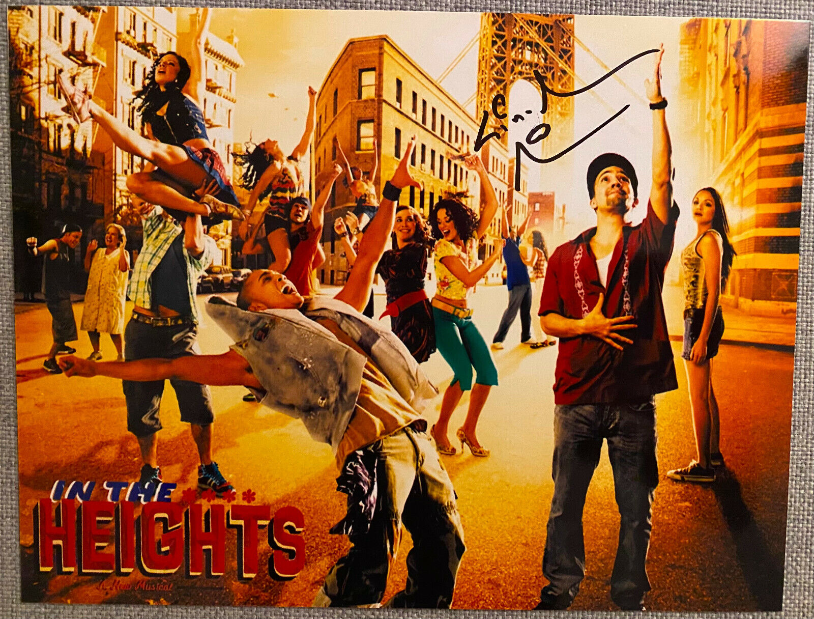 Lin-Manuel Miranda Signed In-Person In The Heights Broadway 7.5x10 Color Photo Poster painting