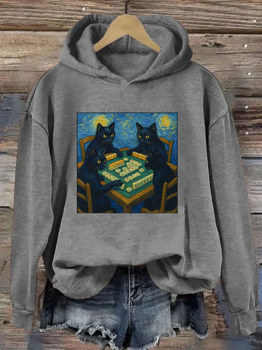 Mahjong Cat Lover Hoodie