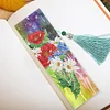 2pcs DIY Flower Special Shaped Drill Tassel Diamond Painting Bookmark Kit