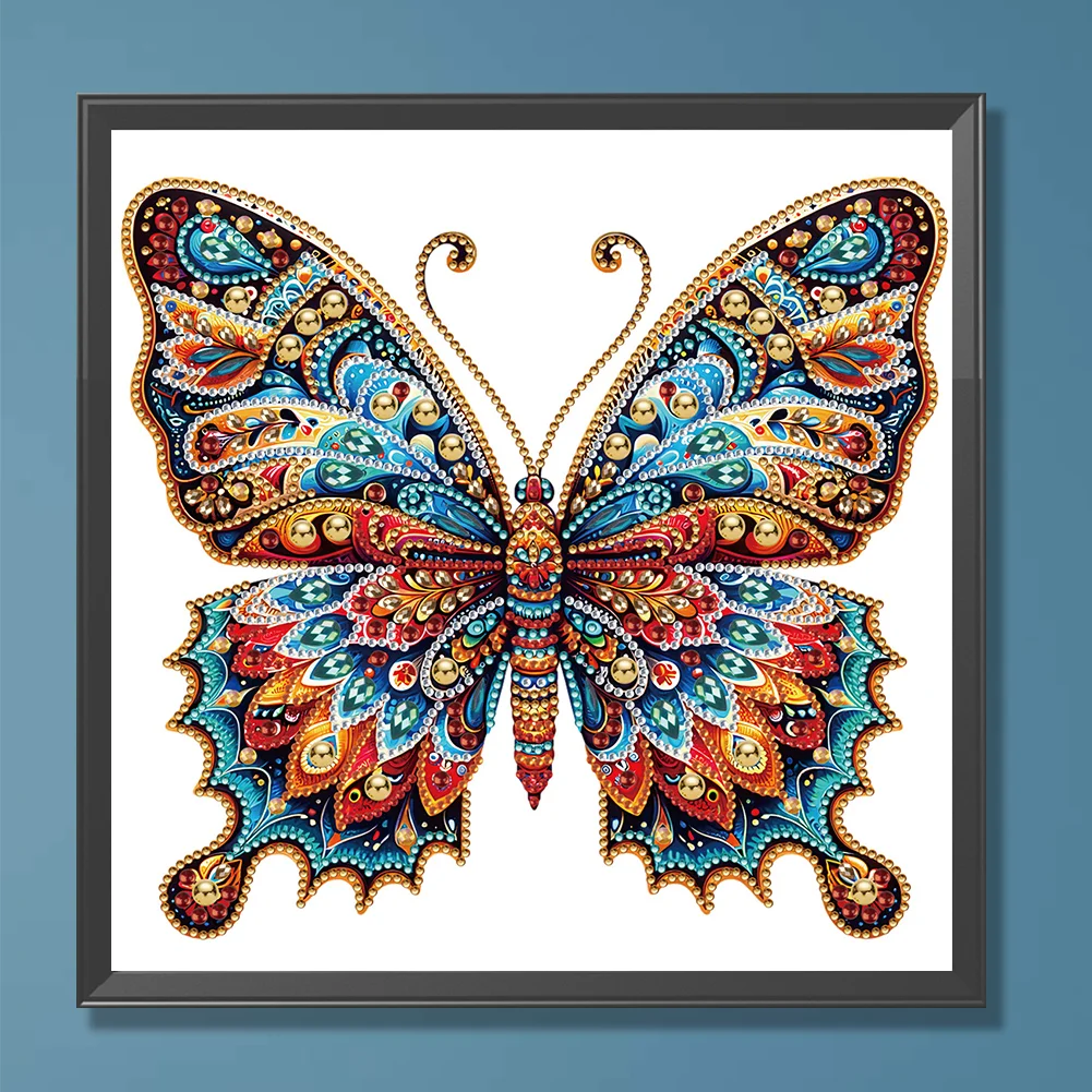 Diamond Painting - Partial Special Shaped Drill - Gorgeous Butterfly(Canvas|30*30cm)