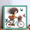 (Multi-Style) Quirky Girl-11CT Stamped Cross Stitch 40*40cm/15.75*15.75in