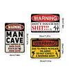 3PCS Warning - Metal Tin Signs(8*12Inch/12*16Inch)