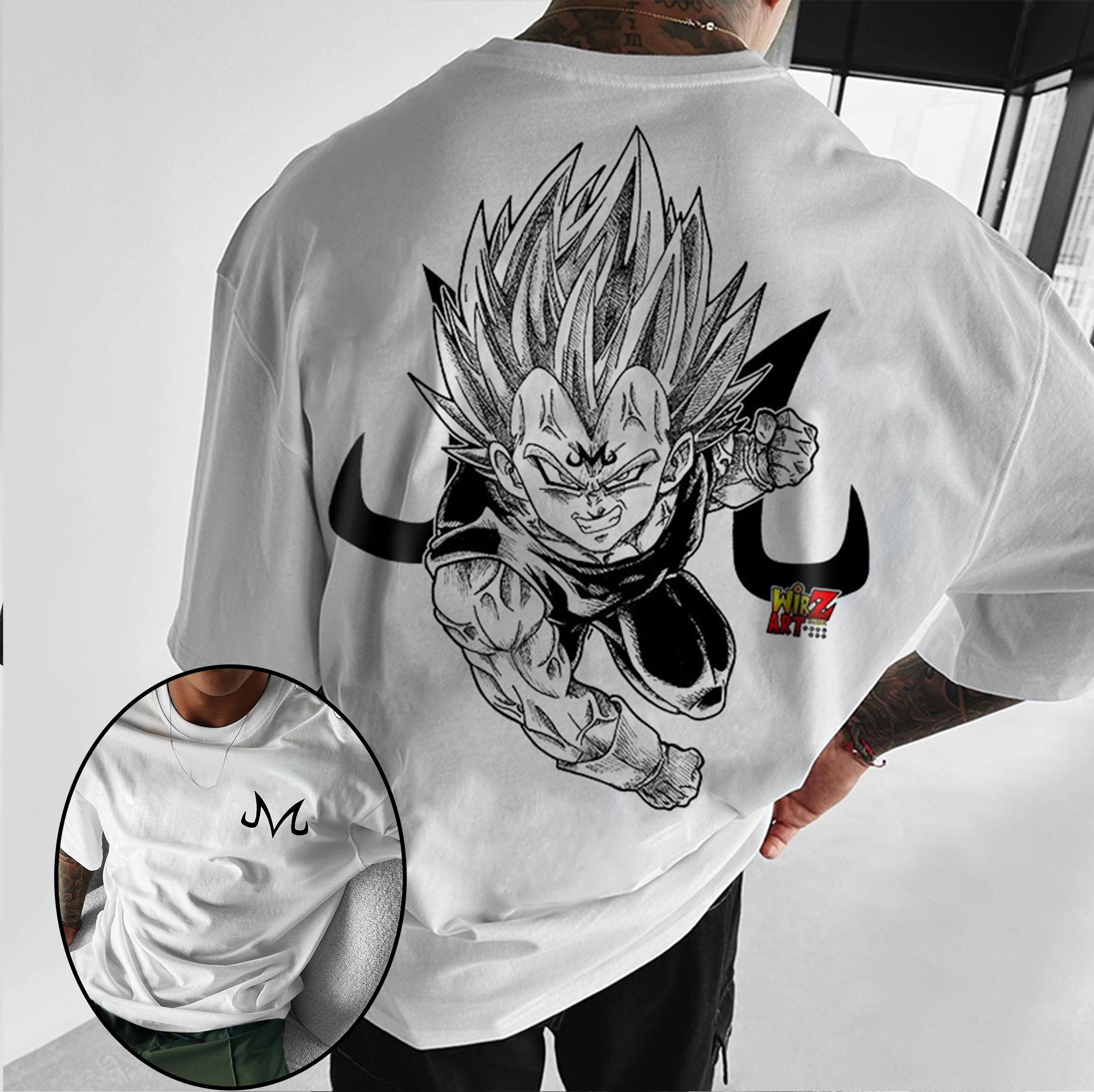Loose Cartoon Printing Men's Short Sleeve T-shirt