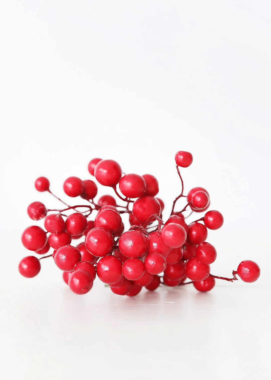 Christmas Red Artificial Berries Pick - 9"