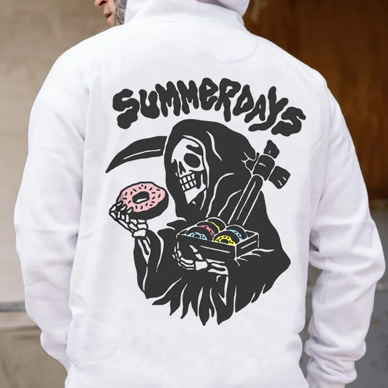 Summer Days Printed Men's Casual Hoodie - Krazyskull