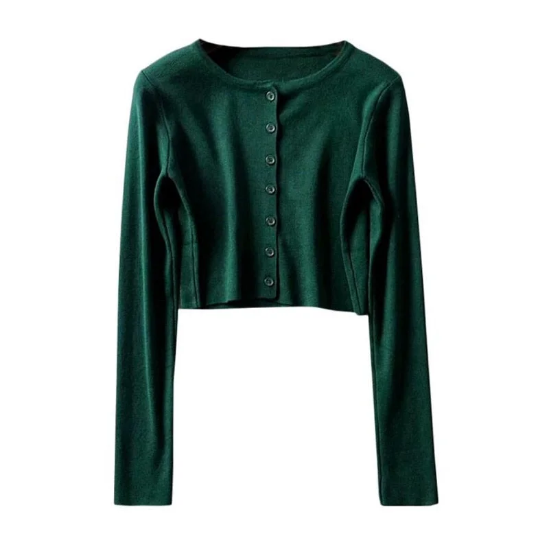 2020 New Summer Thin Knitted Cardigan Women Spring Long Sleeve Basic Cropped Sweaters Female Casual Short Jumper Top