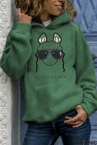 Animal Hoodie Long Sleeve Casual Sweatshirt