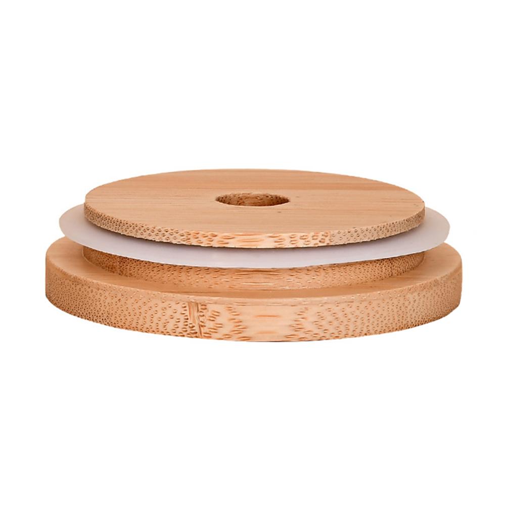 

Bamboo Mason Jar Storage Canning Lids Drinking Cup Covers Reusable Lids (A), 501 Original