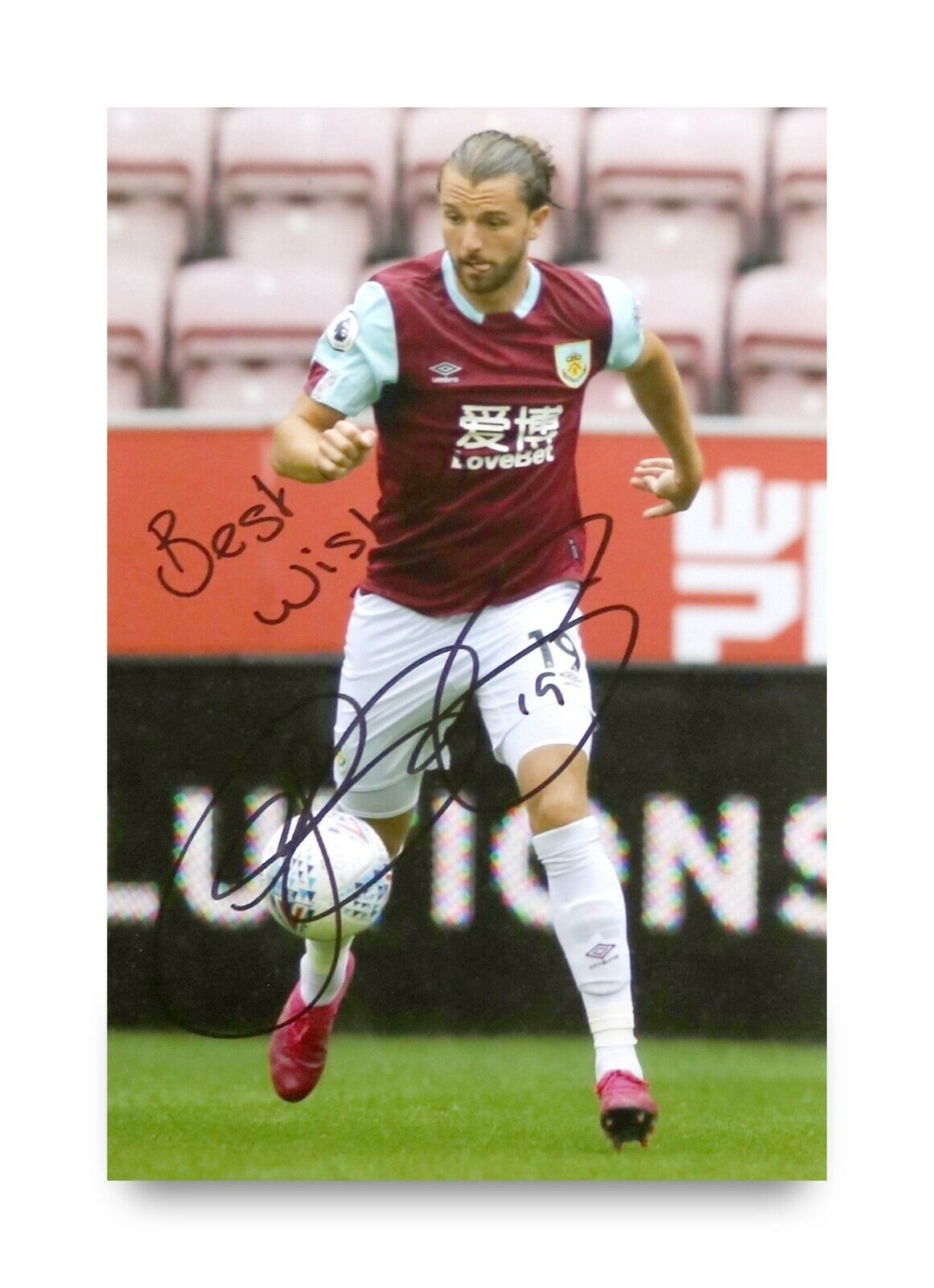 Jay Rodriguez Signed 6x4 Photo Poster painting Burnley Southampton Autograph Memorabilia + COA