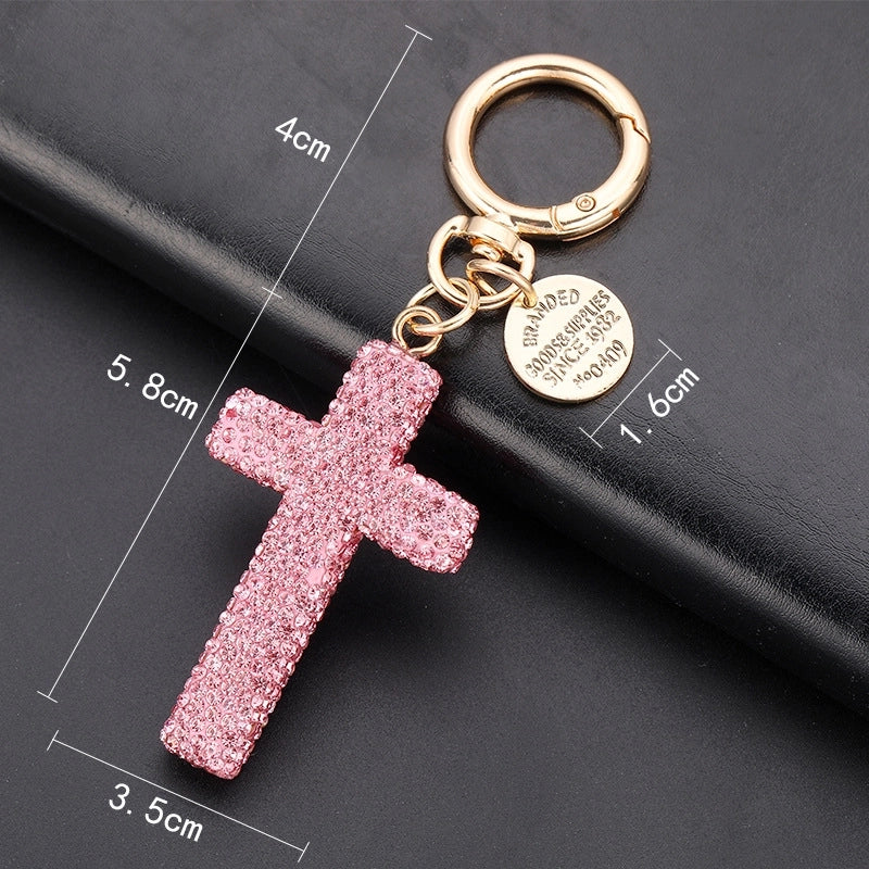 Cute Cross Clay Unisex Bag Pendant Keychain