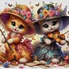 (Multi-Style) Flowers Cats-11CT Stamped Cross Stitch 50*50cm/19.69*19.69in tapestrymarket