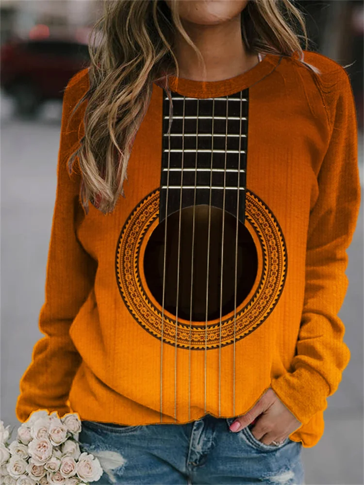Music Lover Guitar Inspired Gradient Sweatshirt