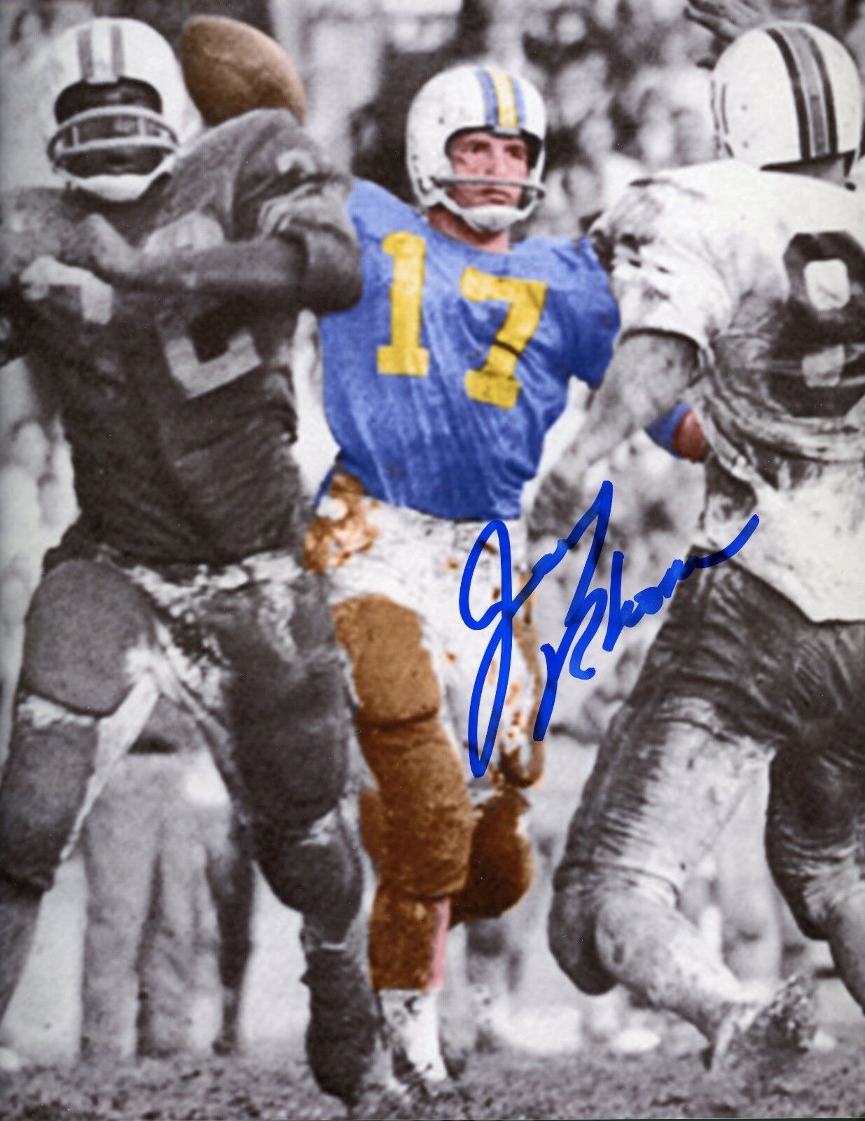 Jerry Rhome autographed 8x10 Tulsa CFHOF In Person#1