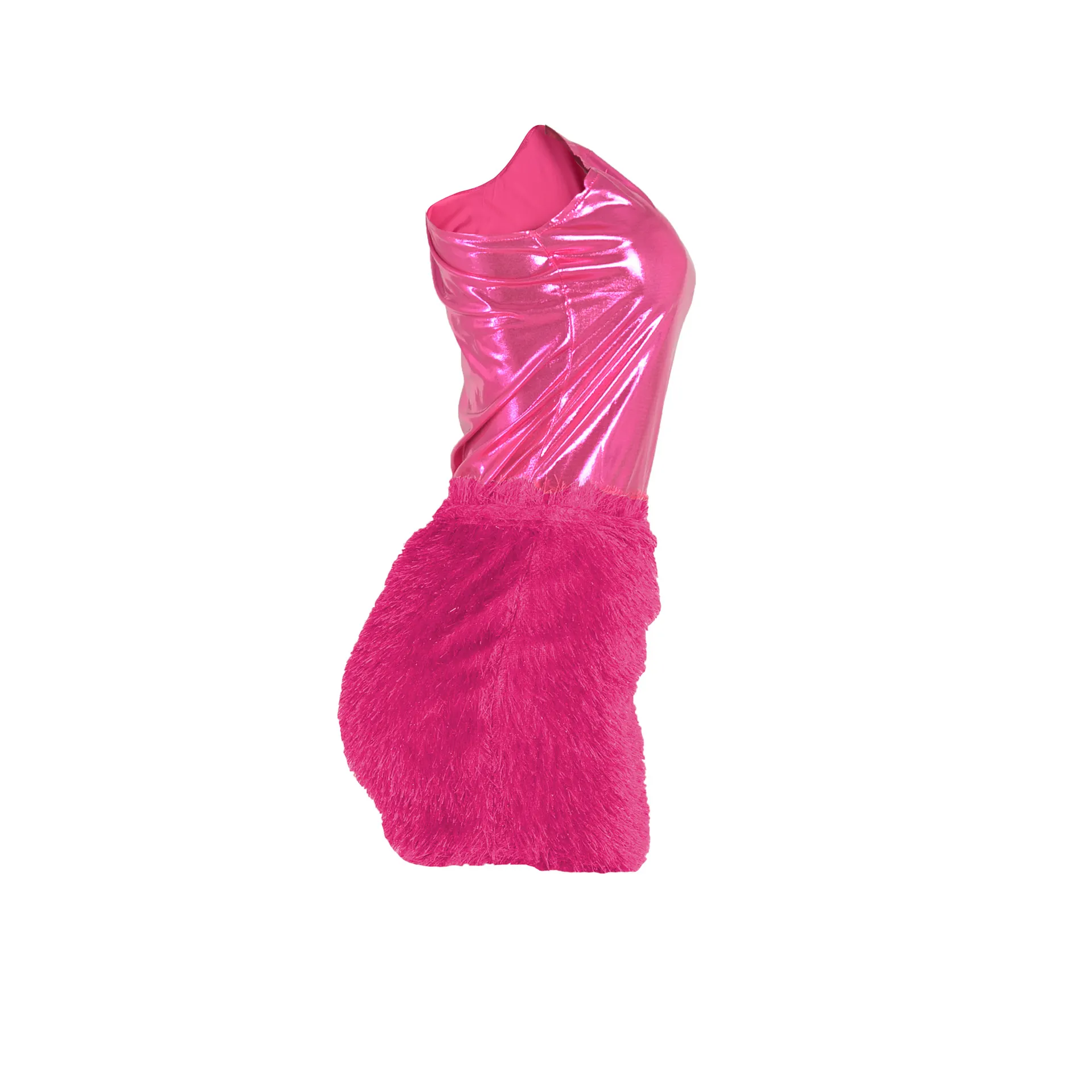 Women Clothing Skirt Set Jumpsuit Glossy Sexy Skirt Two Piece Set
