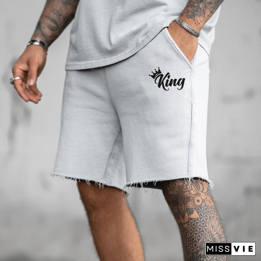 King Print Track Shorts