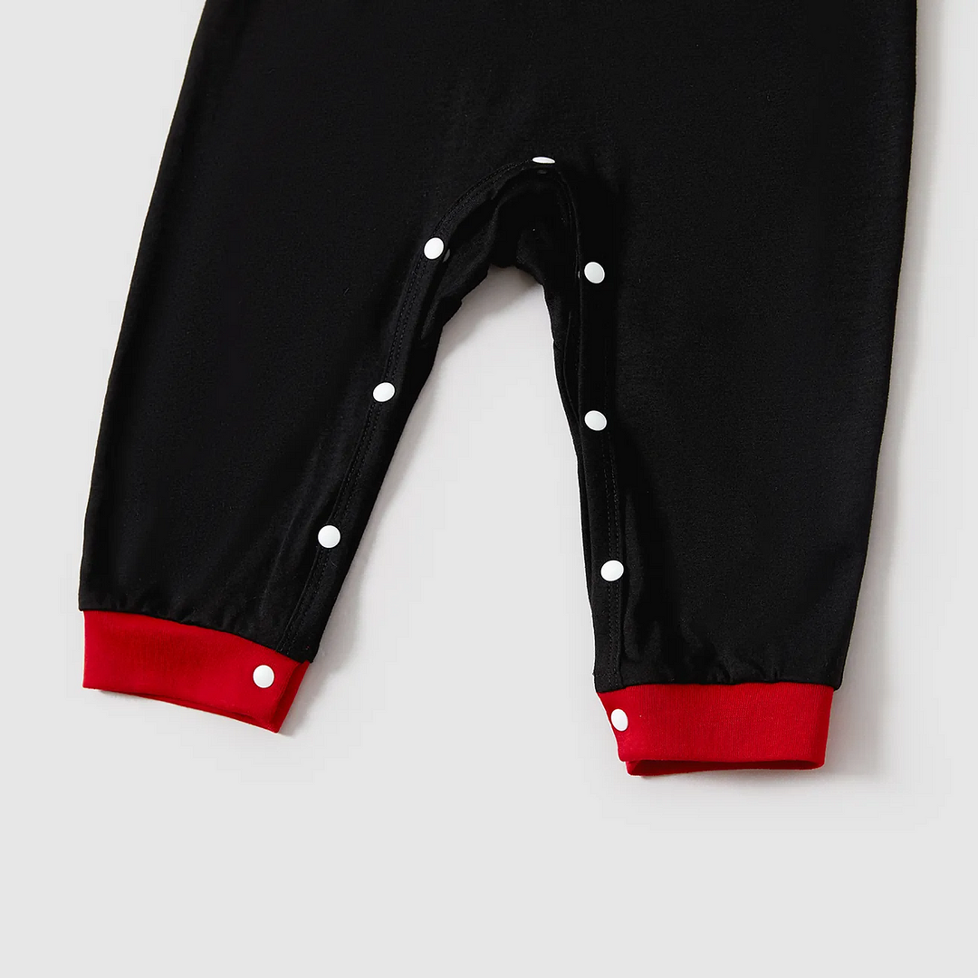 "Dear Santa They are The Naughty Ones" Slogan Printed Red & White & Green Plaid Family Matching Pajamas