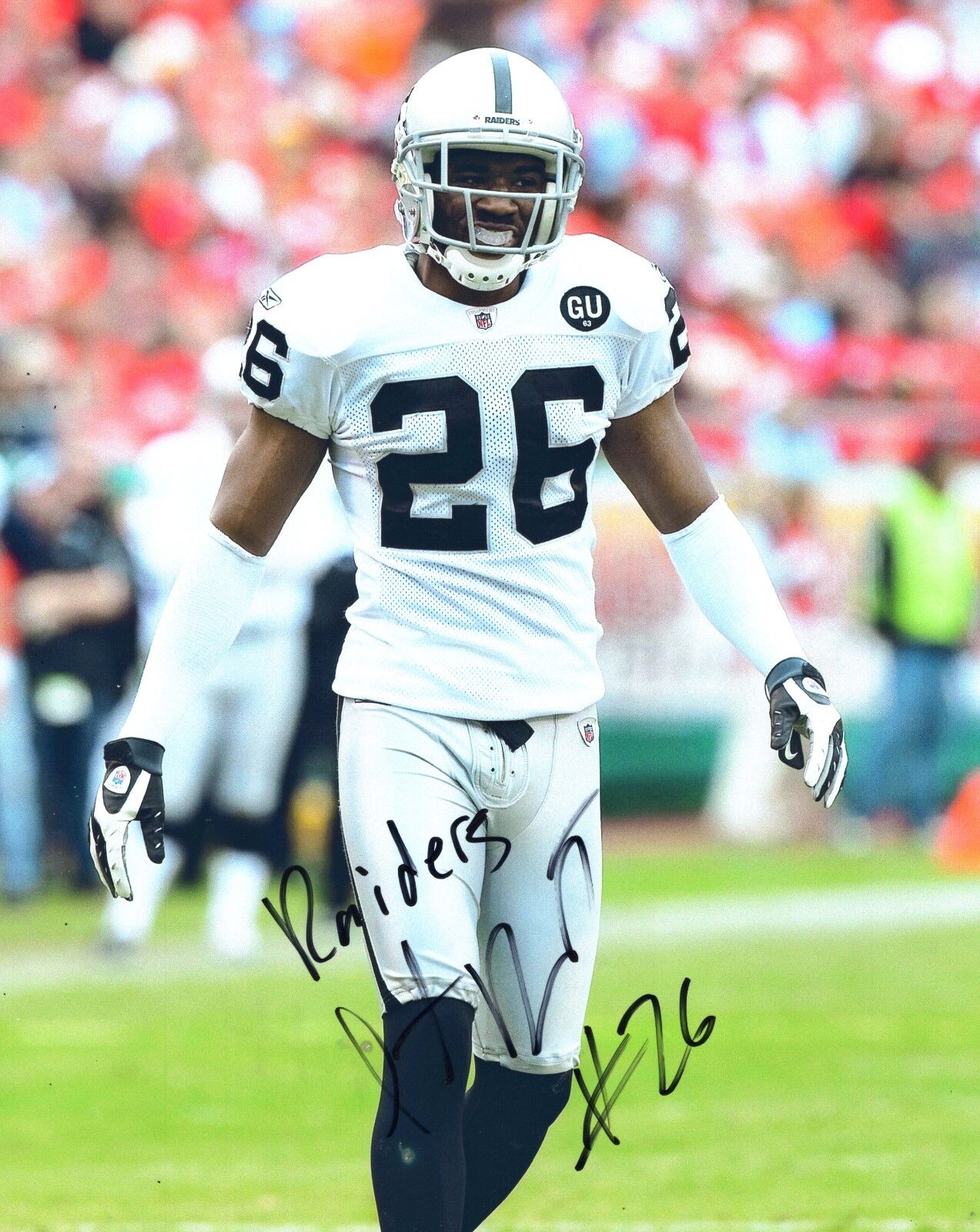 Stanford Routt Oakland Raiders Hand Signed Autographed 8x10 Photo Poster painting COA