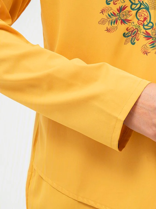 Yellow Cotton Casual Shirts & Tops