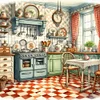 Orange Kitchen Restaurant-11CT Stamped Cross Stitch 50*50cm/19.69*19.69in