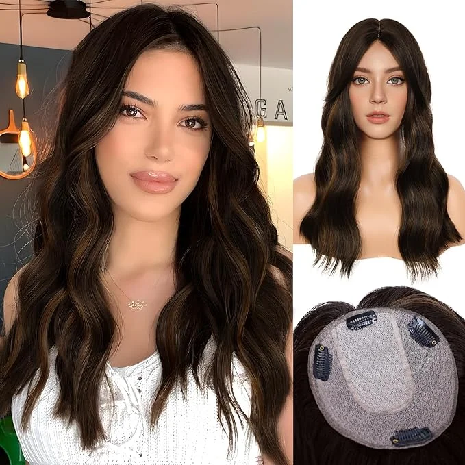 ❤️Christmas Tax Refund Limited Time Promotion❤️Attractive Wavy Clip-in Mono Base Hair Topper❤️Suitable for any head shape