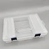 44 Double Buckle Clear Bead Organizer Box with Compartments Plastic Storage Boxes Set with Stickers Multifunctional Diamond Painting Storage Containers for Diamonds Seeds Beads Nail Rhinestones