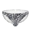 Men's Sexy Low Rise U-Shaped Leopard Print Nylon Bikini Briefs