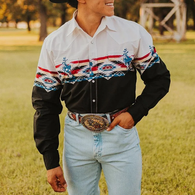 Men's West Azte Print Shirt