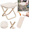 9in Tall Portable Camping Stool with Carry Bag Folding Stool for Travel Hiking