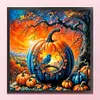 Pumpkin Silhouette Crow-11CT Stamped Cross Stitch 40*40cm/15.75*15.75in tapestrymarket