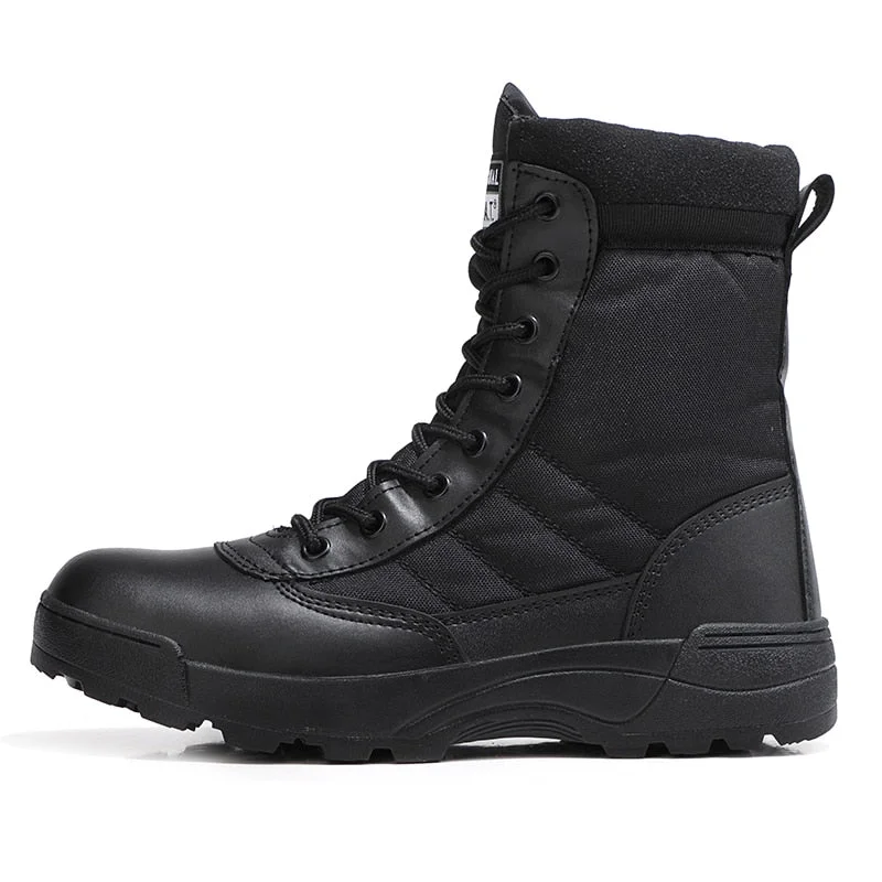 2021 Winter Men Army Military Boots Special Force Tactical Desert Combat Ankle Boats Outdoor Leather Snow Hiking Boots Big Size