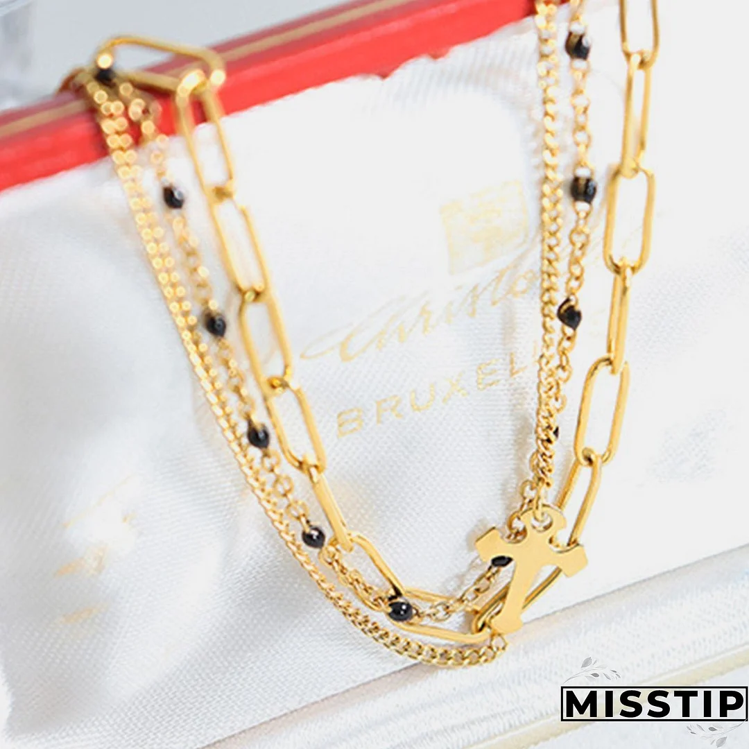 Titanium Steel Three-Layered Bracelet