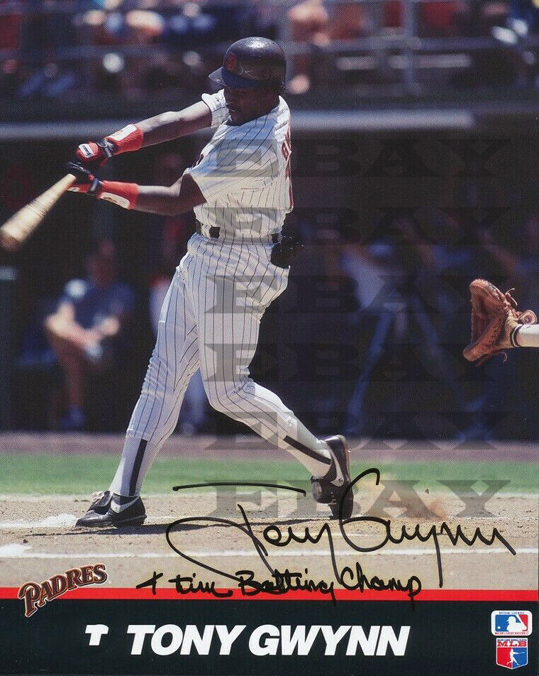 TONY GWYNN PADRES Signed 8x10 autographed Photo Poster painting Reprint