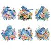 6Pcs Diamond Painting Acrylic Flower Bird Fridge Magnet