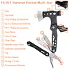 Foldable Multifunctional Axe Portable Axe Hammer Pocket Size Multitool Stainless Steel Tool for Outdoor Camping