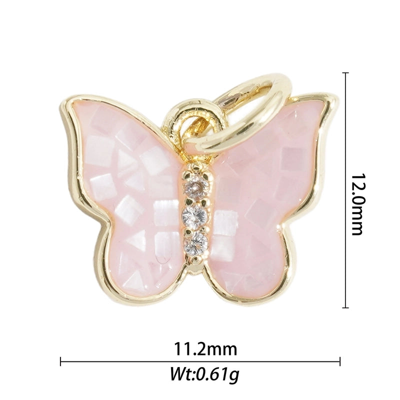 1 Piece Alloy Scallop Starfish Butterfly Pendant