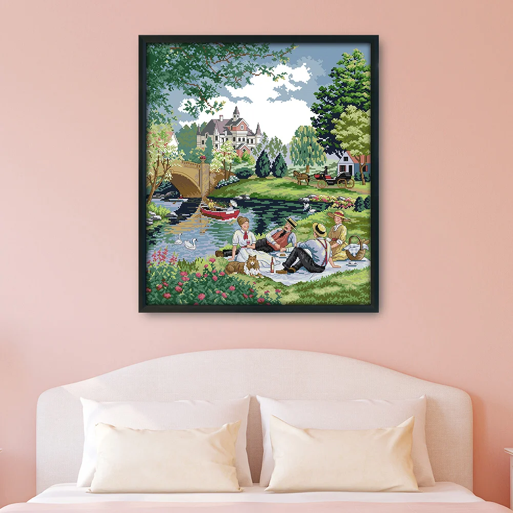 11CT Full Stamped Cross Stitch - Cat(Canvas|40*40CM) - Eco-Friendly Cotton Thread