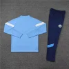 2022/2023 Manchester City Half-Pull Training Suit Blue Football Shirt 1:1 Thai Quality Set love fball