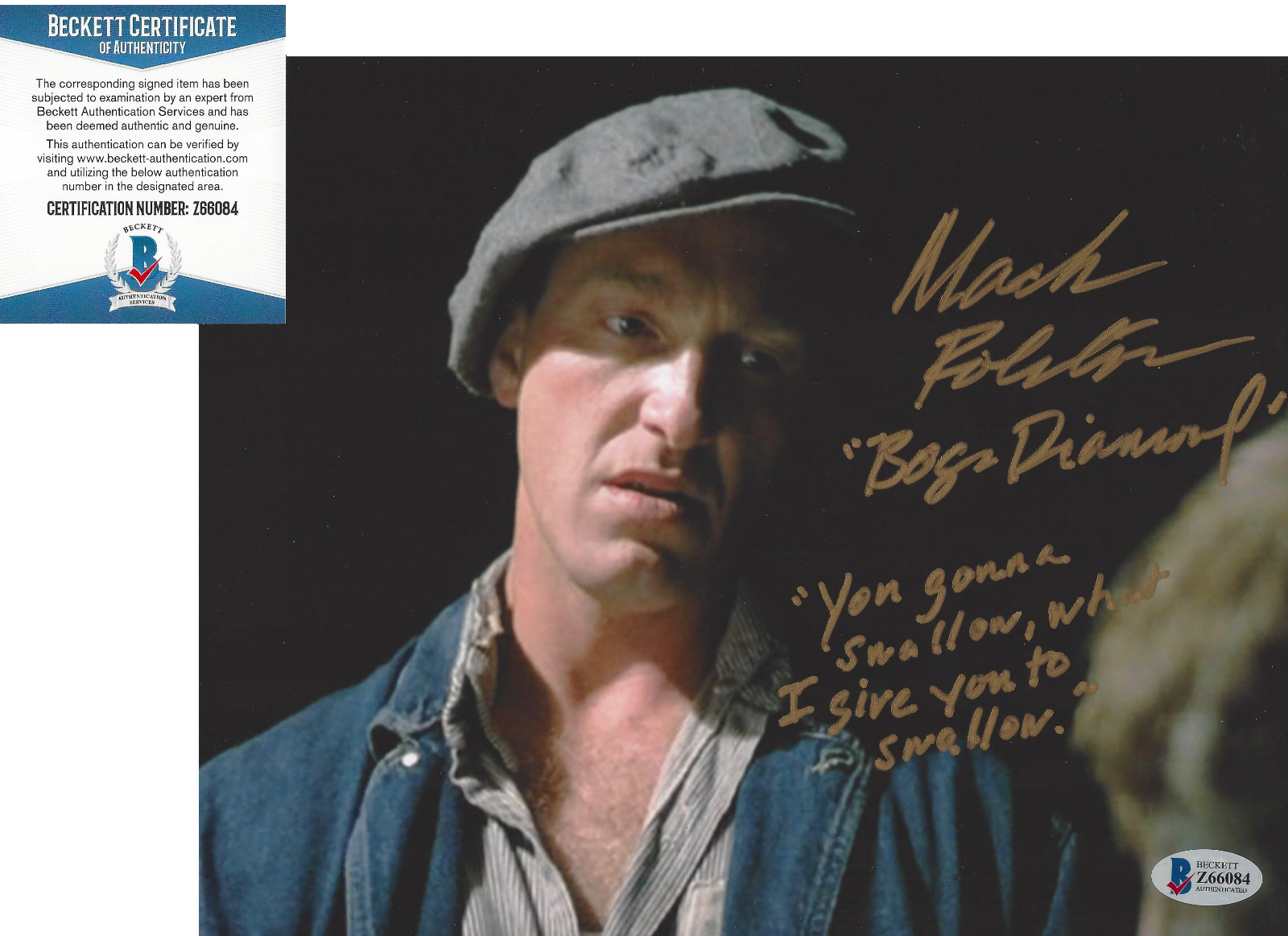 MARK ROLSTON SIGNED THE SHAWSHANK REDEMPTION 8x10 Photo Poster painting WITH QUOTE BECKETT COA