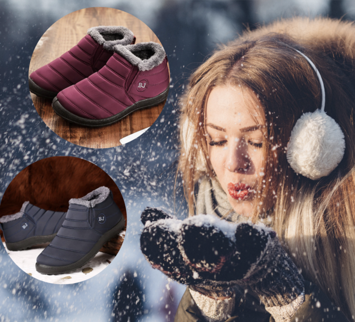 WOMEN'S WATERPROOF&ANTI-SLIP SNOW BOOTS