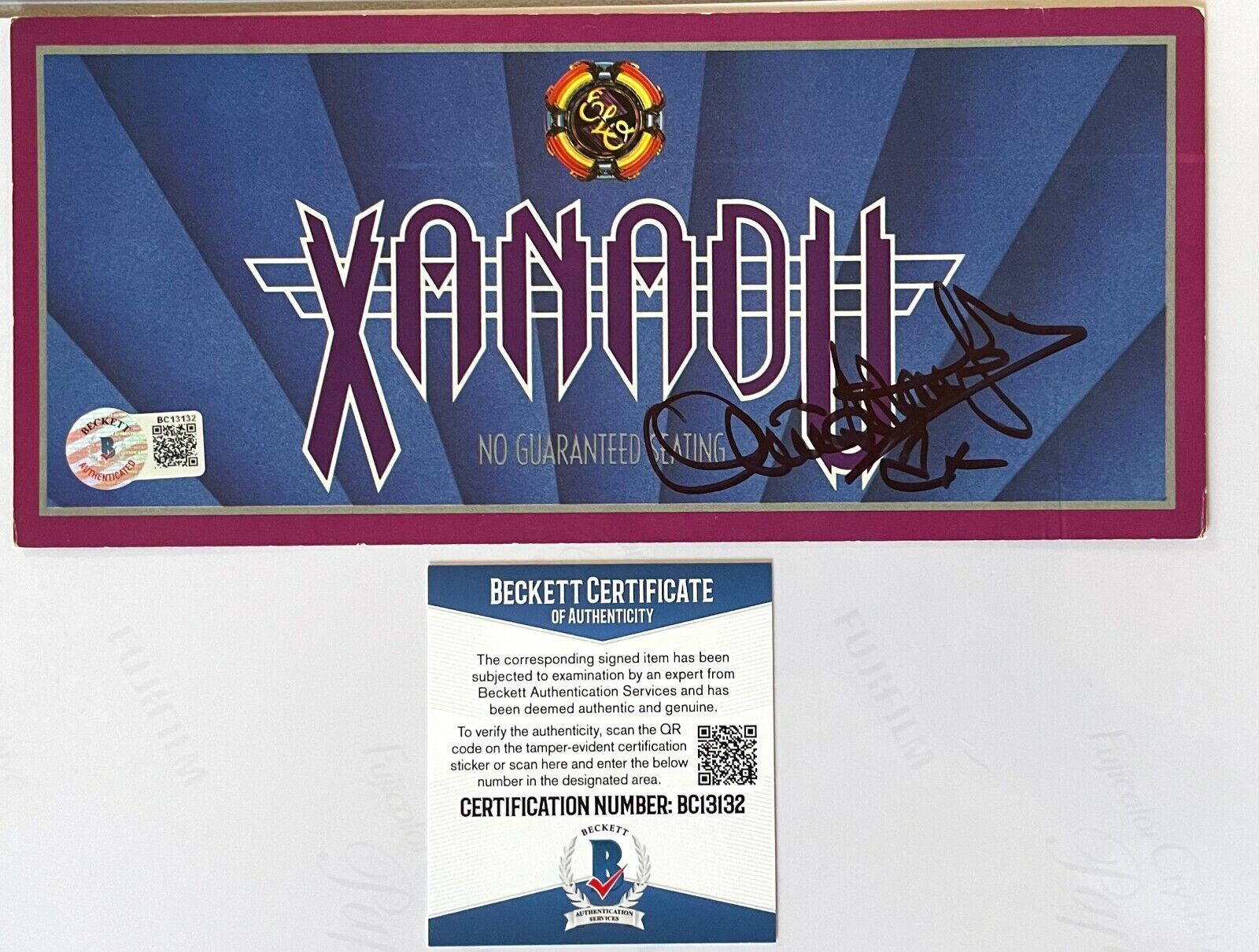 Olivia Newton-John Original Autographed XANADU MOVIE TICKET w/Beckett COA