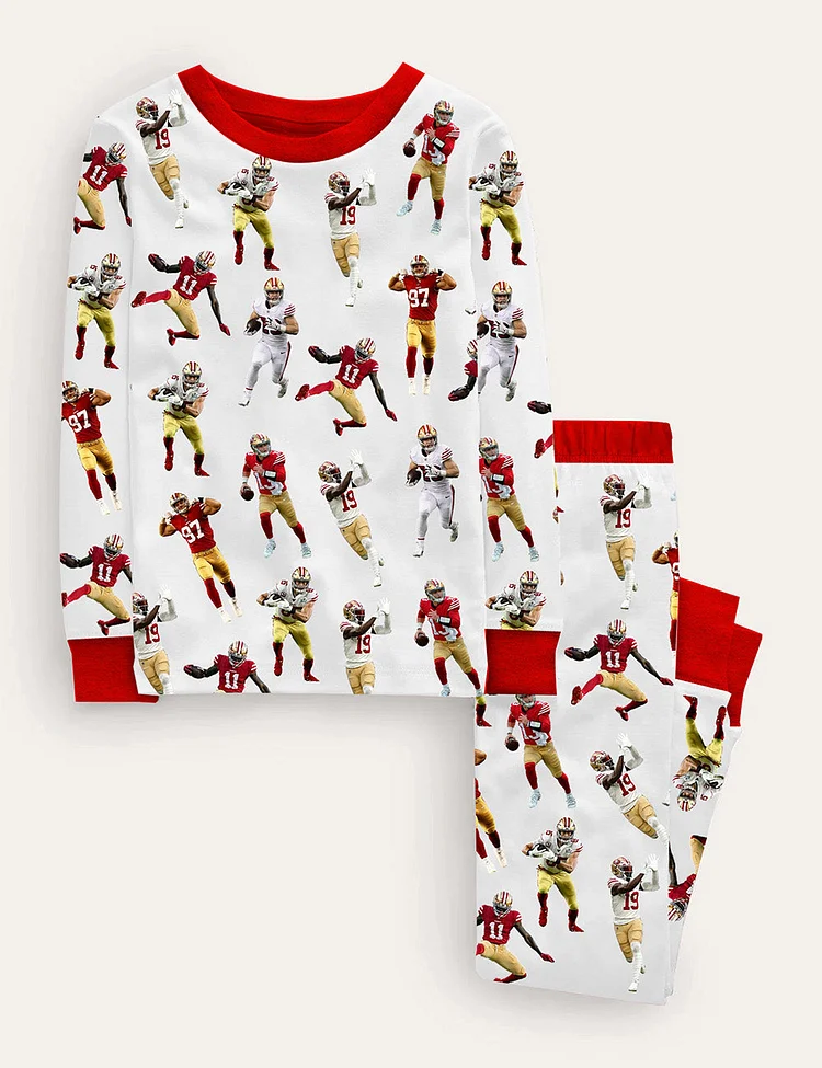 Kid's San Francisco Football Player Pajama Set