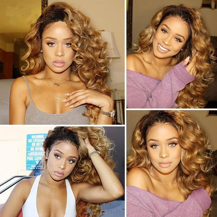 🔥Hair®| 360 LACE FRONTAL WIG HUMAN HAIR WIGS WAVE BRAZILIAN REMY WIG CURLY WIG COLOR