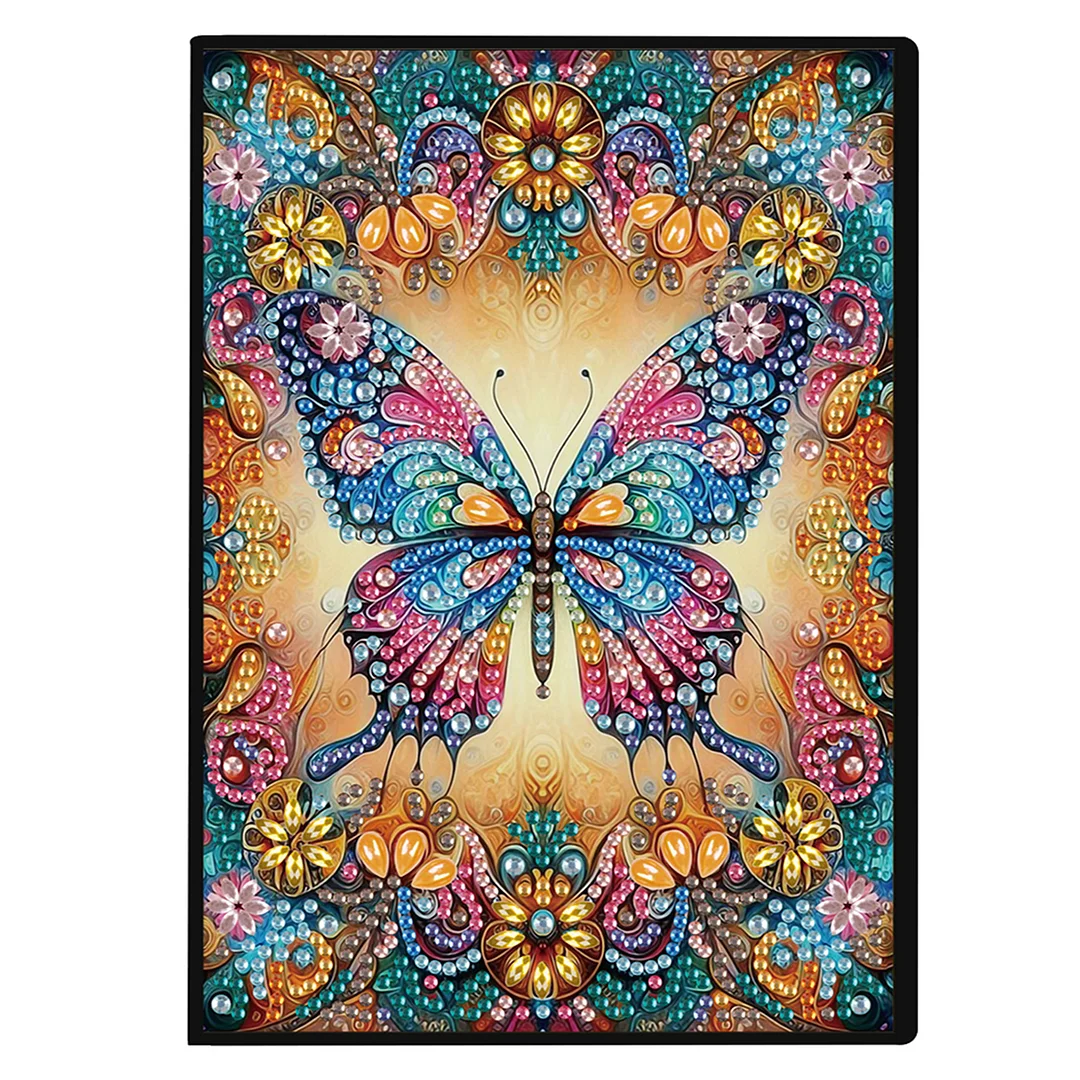 2pcs Animals Partial DIY 50 Pages A5 Diamond Painting Notebook for Study Home