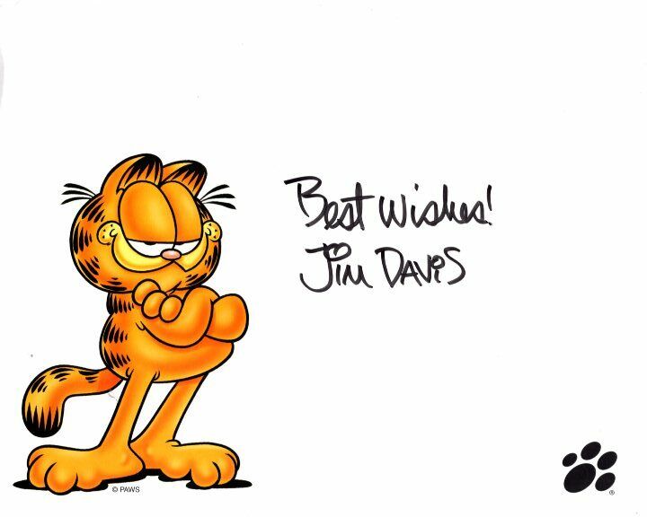 JIM DAVIS signed autographed GARFIELD Photo Poster painting