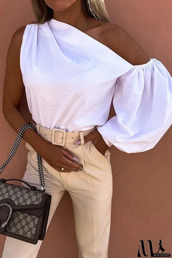 MidiSono - On This Perfect Day One Shoulder Blouse
