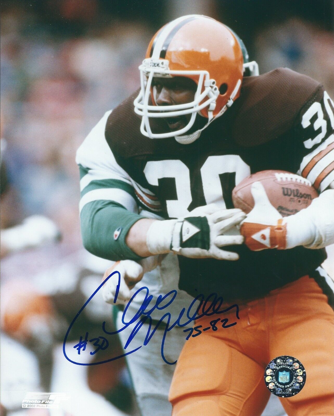 Signed 8x10 CLEO MILLER CLEVELAND BROWNS Autographed Photo Poster painting - w/COA