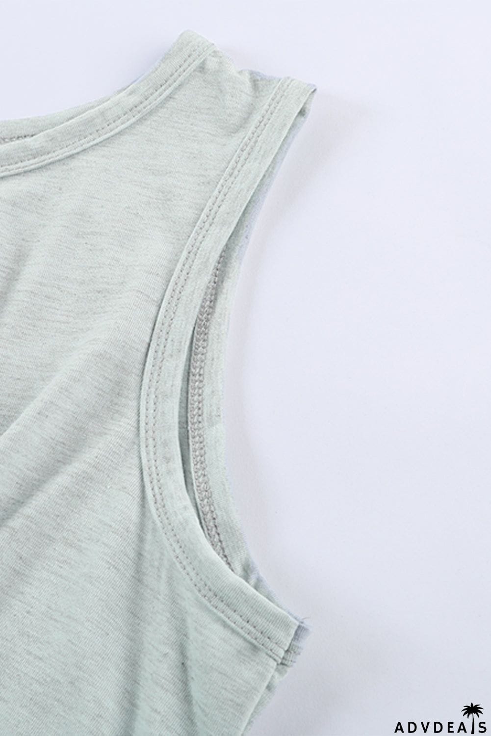 Burgundy Crew Neck Sleeveless Twist Hollow-out Bodycon Mini Dress