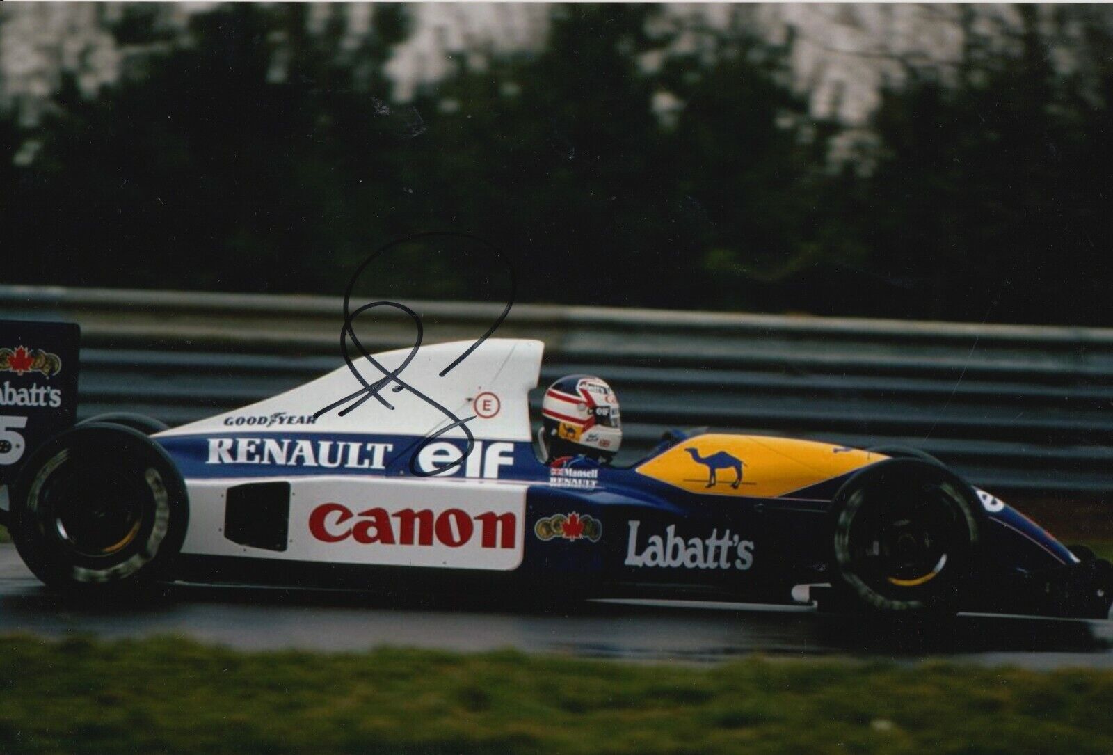 Nigel Mansell Hand Signed 12x8 Photo Poster painting - Williams F1 Autograph 1.