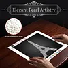 DIY Pearl Painting Eiffel Tower for Home Wall Decor(25x25cm)